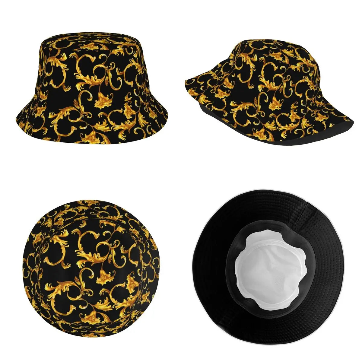 Gold Baroque Bucket Hat